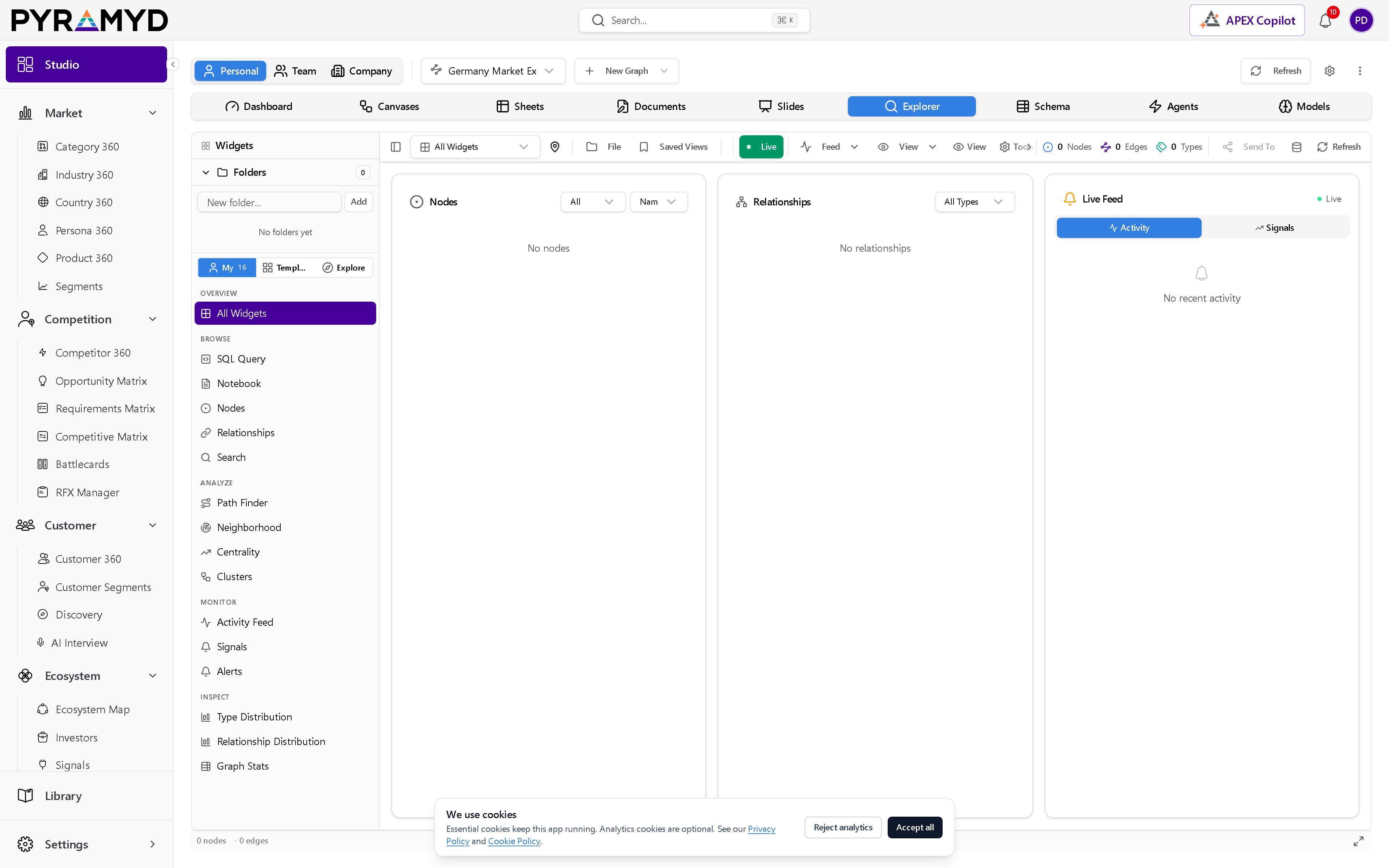 Studio Notebooks screenshot from the production workspace